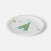 Assiettes En Carton Turquoise Turquoise Gold Tepee Sweet 16 Anniversai (Angle)