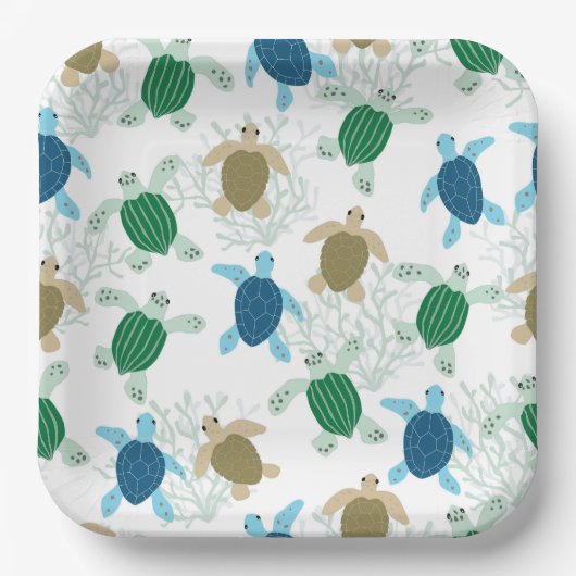 Assiettes En Carton Turtle  (Recto)