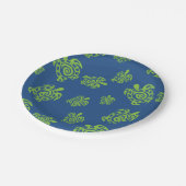 Assiettes En Carton Turtle Green et Blue Party Stups (Angle)