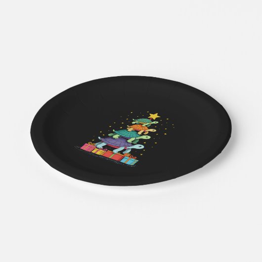 Assiettes En Carton Turtle Tree Christmas Tree Adorable Turtle Christm (Angle)