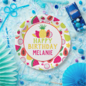 Assiettes En Carton Tutti Frutti Fruit Tropical Anniversaire (Fête)