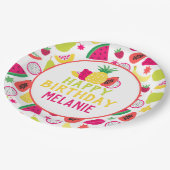 Assiettes En Carton Tutti Frutti Fruit Tropical Anniversaire (Angle)
