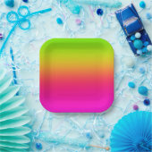 Assiettes En Carton Tutti Frutti Gradient (Fête)