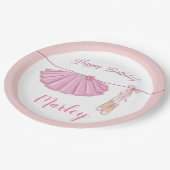 Assiettes En Carton Tutu Ballerina Danse Joyeuse fête d'anniversaire (Angle)