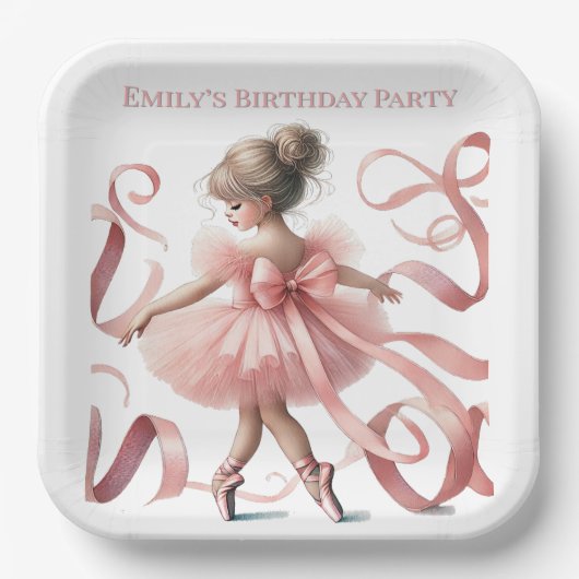 Assiettes En Carton Tutu Cute | Soirée d'anniversaire Enchanted Baller (Recto)