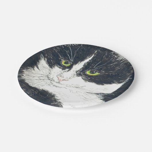 Assiettes En Carton Tuxedo (Angle)