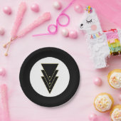 Assiettes En Carton Tuxedo Art Déco Moderne (Fête)