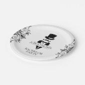 Assiettes En Carton Tuxedo Bachelor (Angle)