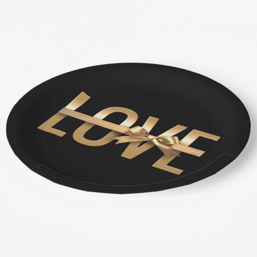 Assiettes En Carton Tuxedo Black - (Angle)