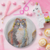Assiettes En Carton Tuxedo Chat Dessin art Anniversaire Plaque papier (Fête)