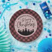 Assiettes En Carton Tweedside Modern Scottish Tartan Christmas (Fête)