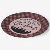 Assiettes En Carton Tweedside Modern Scottish Tartan Christmas (Angle)