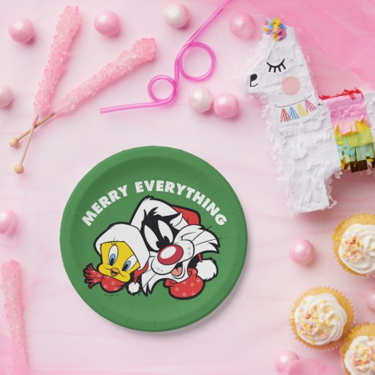 Assiettes En Carton TWEETY™ & SYLVESTER™ "Joyeux tout" (Fête)