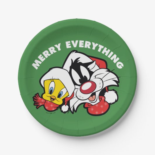 Assiettes En Carton TWEETY™ & SYLVESTER™ "Joyeux tout" (Devant)