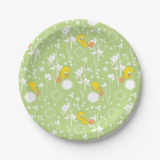 Assiettes En Carton TWEETY™ - Vibes au printemps (Devant)