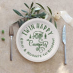 Assiettes En Carton Twin Happy Campers brun minimaliste 1er anniversai<br><div class="desc">Twin Happy Campers brun minimaliste 1er anniversaire Plaques papier Mappage articles disponibles.</div>