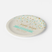 Assiettes En Carton Twinkle Little Star Baby shower Mint Green (Angle)