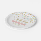 Assiettes En Carton Twinkle Little Star Baby shower N'importe quelle c (Angle)