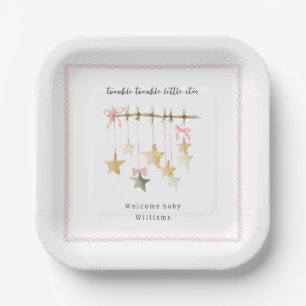 Assiettes En Carton Twinkle Little Star Boho Bows Baby Shower