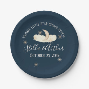 Assiettes En Carton Twinkle Little Star Genre Révéler Celestial