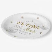 Assiettes En Carton Twinkle Little Star Gris Baby shower jumeau (Angle)