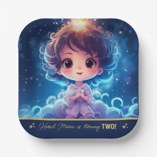 Assiettes En Carton Twinkle Little Starry Princess Girl Anniversaire