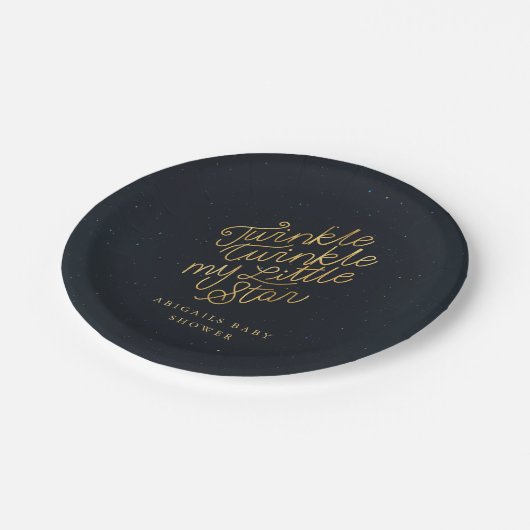 Assiettes En Carton Twinkle scintille ma petite étoile (Angle)