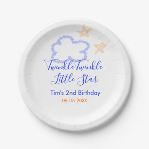 Assiettes En Carton Twinkle scintillement petite étoile anniversaire v