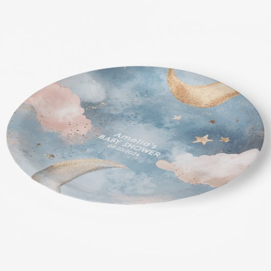 Assiettes En Carton Twinkle scintiller petite étoile Baby shower migno (Angle)