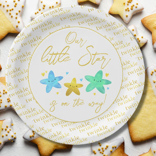 Assiettes En Carton Twinkle Twinkle Little Star Baby shower