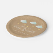 Assiettes En Carton Twinkle Twinkle Little Star Baby Sprinkle rustique (Angle)