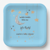 Assiettes En Carton Twinkle Twinkle Little Star, Blue (Recto)