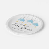 Assiettes En Carton Twinkle Twinkle Little Star Blue Boy Baby shower (Angle)