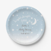 Assiettes En Carton Twinkle Twinkle Little Star Plaque papier bleu éto (Devant)