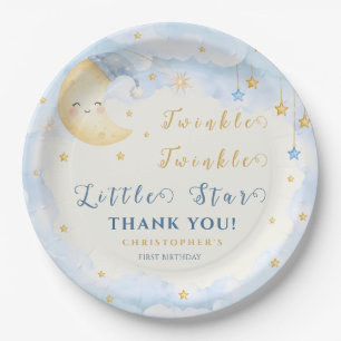 Assiettes En Carton Twinkle Twinkle Little Star Premier Anniversaire B