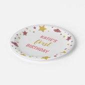 Assiettes En Carton Twinkle Twinkle Little Star Premier Anniversaire r (Angle)