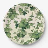 Assiettes En Carton Twisting Ivy Leaves Pattern (Devant)