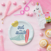 Assiettes En Carton Two Beach Surf Beach 2e anniversaire (Fête)