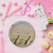 Assiettes En Carton Two cheetahs on the look out (Fête)