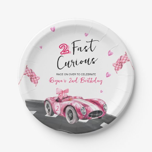 Assiettes En Carton Two Fast Curious Birthday (Devant)