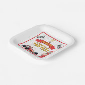 Assiettes En Carton Two Fast Race Car Checkered Flag Birthday (Angulaire)