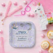 Assiettes En Carton Two The Moon Boy Space Rocket 2nd Birthday  (Fête)