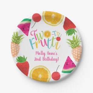 Assiettes En Carton TWO-tti Frutti Tutti Frutti Fille 2e anniversaire