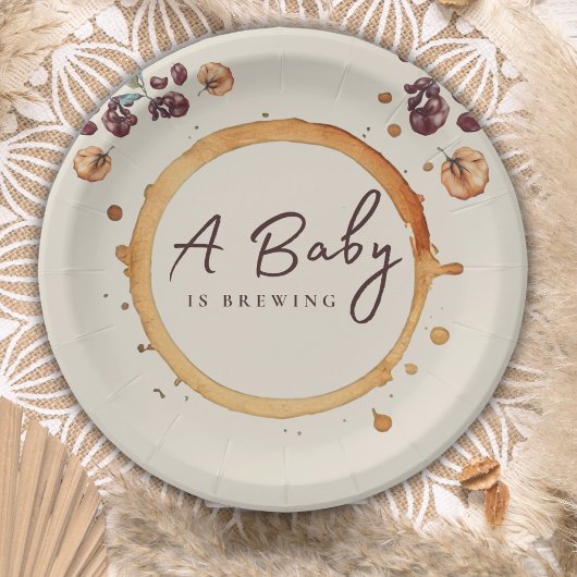 Assiettes En Carton Typhographie rustique Baby shower de haricots de c