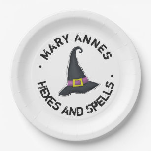 Assiettes En Carton Typographie Casquette Halloween mignonne Whimsical