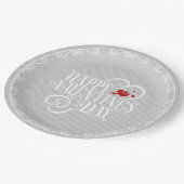 Assiettes En Carton Typographie cupide Saint Valentin Carte d'identité (Angle)