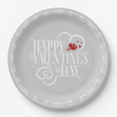 Assiettes En Carton Typographie cupide Saint Valentin Carte d'identité (Devant)
