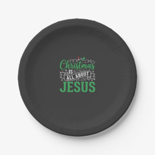 Assiettes En Carton Typographie de Noël, c'est tout sur Jésus