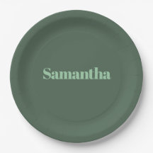 Typographie de nom personnalisée élégante |vert sa