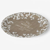 Assiettes En Carton Typographie de script Pays Respiration de bébé occ (Angle)